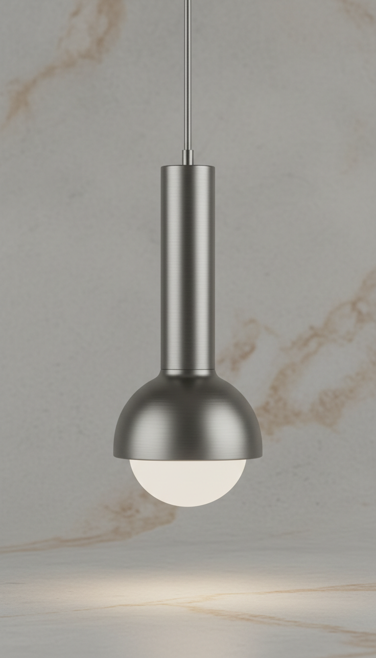 Brushed Steel Pendant Light
