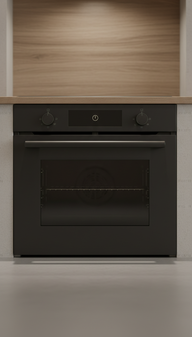 Matte Black Built-In Kitchen Oven